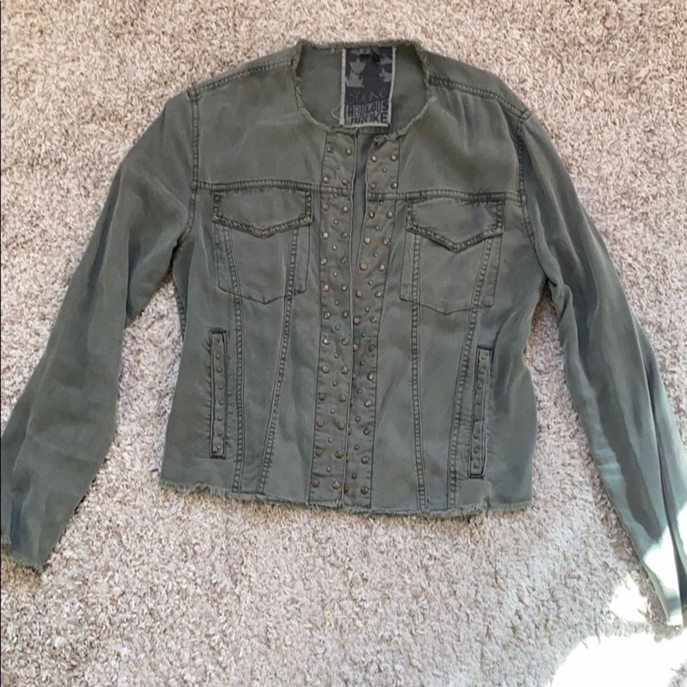 Young Fabulous & Broke Studded Tencel Jacket